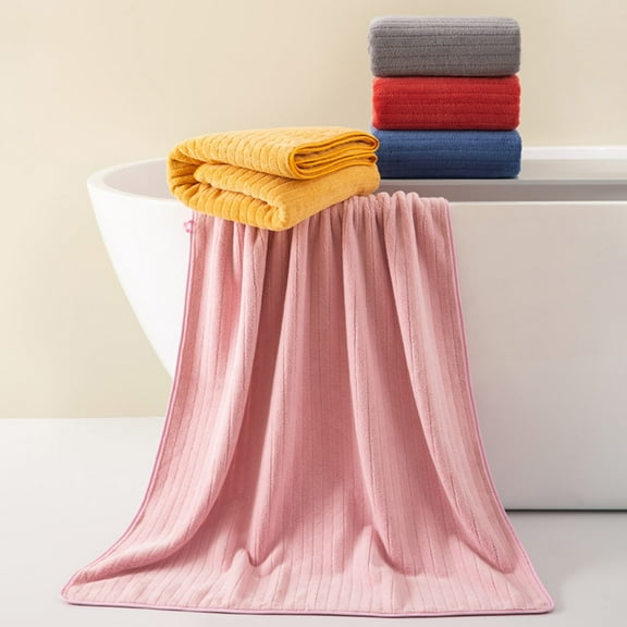 Lksixu Microfiber Bath Towels, 27.5"x55" Ultra Soft Lightweight Coral Velvet Plush Bath Sheet, 400 GSM Thicken Highly Absorbent Quick Drying Solid Shower Towels for Bathroom Beach Spa Gym Swimming