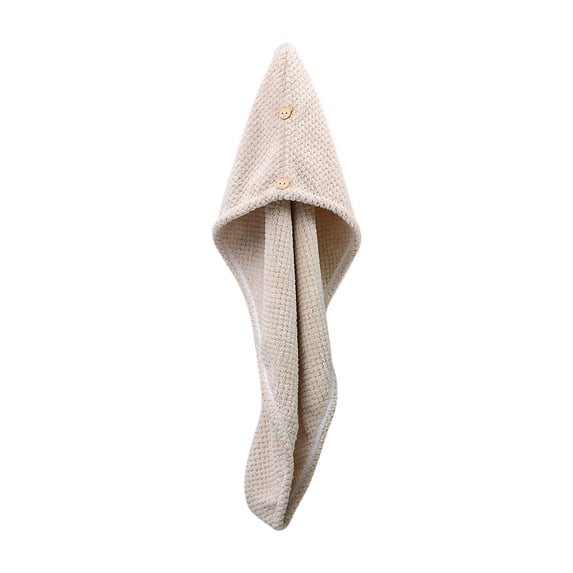 Lksixu Microfiber Hair Drying Cap, Coral Velvet Hair Towel Wrap for Women, Super Absorbent Quick Dry Hair Turban Soft and Smooth Hair Drying Towel with Button Shower Supplies for All Hair Style