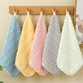 thumbnail image 1 of Lksixu Microfiber Hand Towels, 14"x14" Coral Fleece Jacquard Face Towels with Hanging Loop, 400GSM Highly Absorbent Quick Drying Washcloth Soft Plush Small Towels for Bathroom Kitchen Children, 1 of 8