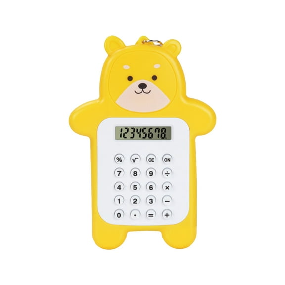 Lksixu Mini Student Calculator, Cute Animals Design 8-Digit Standard Function Calculator with Key Ring, Handheld Keychain Calculator Portable Electronic Pocket Calculator Back to School Suppiles