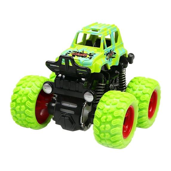 Lksixu Monster Truck Toys for Kids, Toddler Toys Four-Wheel 360°Rotating Drive Stunt Car Shockproof Inertia Pull Back Cars Friction Powered Push and Go Toy Cars Birthday Gifts for Age 3+ Boys Girls