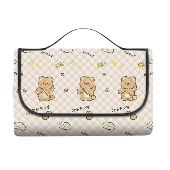 Lksixu Picnic Blanket, 59"x79" Extra Large Cartoon Pattern Camping Mat with Carry Strap, Foldable Waterproof Picnic Mat Lightweight Sand Free Beach Blanket for Spring Summer Camping Outdoor Travel