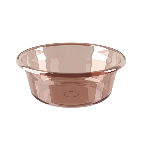 Lksixu Plastic Wash Basin, 9.5" Diameter Transparent Washing Bowl, Large Capacity Stackable Camping Dishpan, Footbath Bucket Portable Vegetable Fruit Dish Tub for Bathroom Kitchen Laundry Dormitory