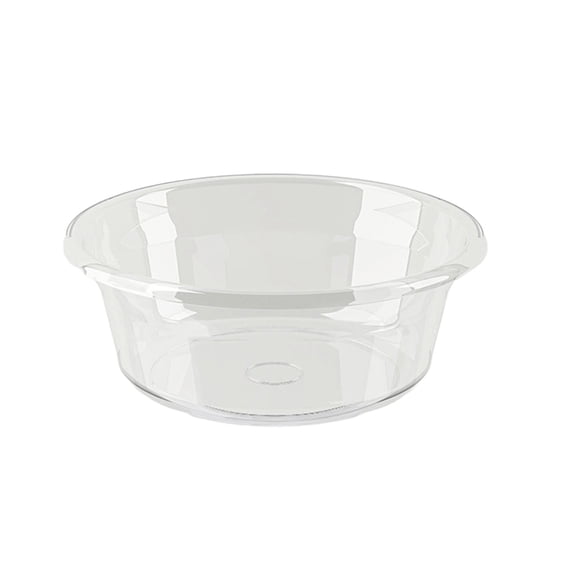 Lksixu Plastic Wash Basin, 9.5" Diameter Transparent Washing Bowl, Large Capacity Stackable Camping Dishpan, Footbath Bucket Portable Vegetable Fruit Dish Tub for Bathroom Kitchen Laundry Dormitory