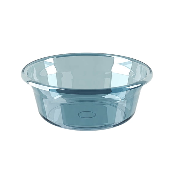 Lksixu Plastic Wash Basin, 9.5" Diameter Transparent Washing Bowl, Large Capacity Stackable Camping Dishpan, Footbath Bucket Portable Vegetable Fruit Dish Tub for Bathroom Kitchen Laundry Dormitory