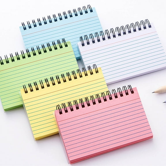 Lksixu Pocket Notebook, 3x5 Inch Small Lined Notepads with Waterproof Cover, 50 Sheets/100 Pages 110GSM Colored Thick Paper Memo Pads, Tearable Top Bound Spiral Notebooks Office Supplies - Pink