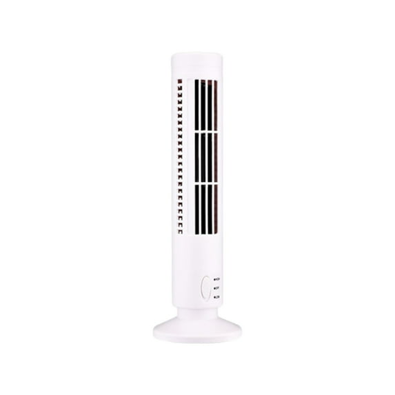 Lksixu Portable Tower Fan, Small Personal Desk Fan USB Charging Low Noise Bladeless Electric Fan 2 Speed Strong Airflow Cooling Fan Oscillating Standing Table Fan for Office Bedroom Outdoor