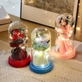 thumbnail image 1 of Lksixu Preserved Flowers, Valentine's Day Gift for Her, Romantic Forever Rose Flowers Bouquet in Glass Dome, Fresh Eternal Flower with LED String Lights for Anniversary, Birthday, Mother's Day, 1 of 7
