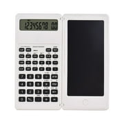 Lksixu Scientific Calculator with Notepad, 10-Digit Large Screen Calculator with Writing Tablet and Pen, Foldable Pocket Calculator Back to School Handheld Flip Calculators for Students Office