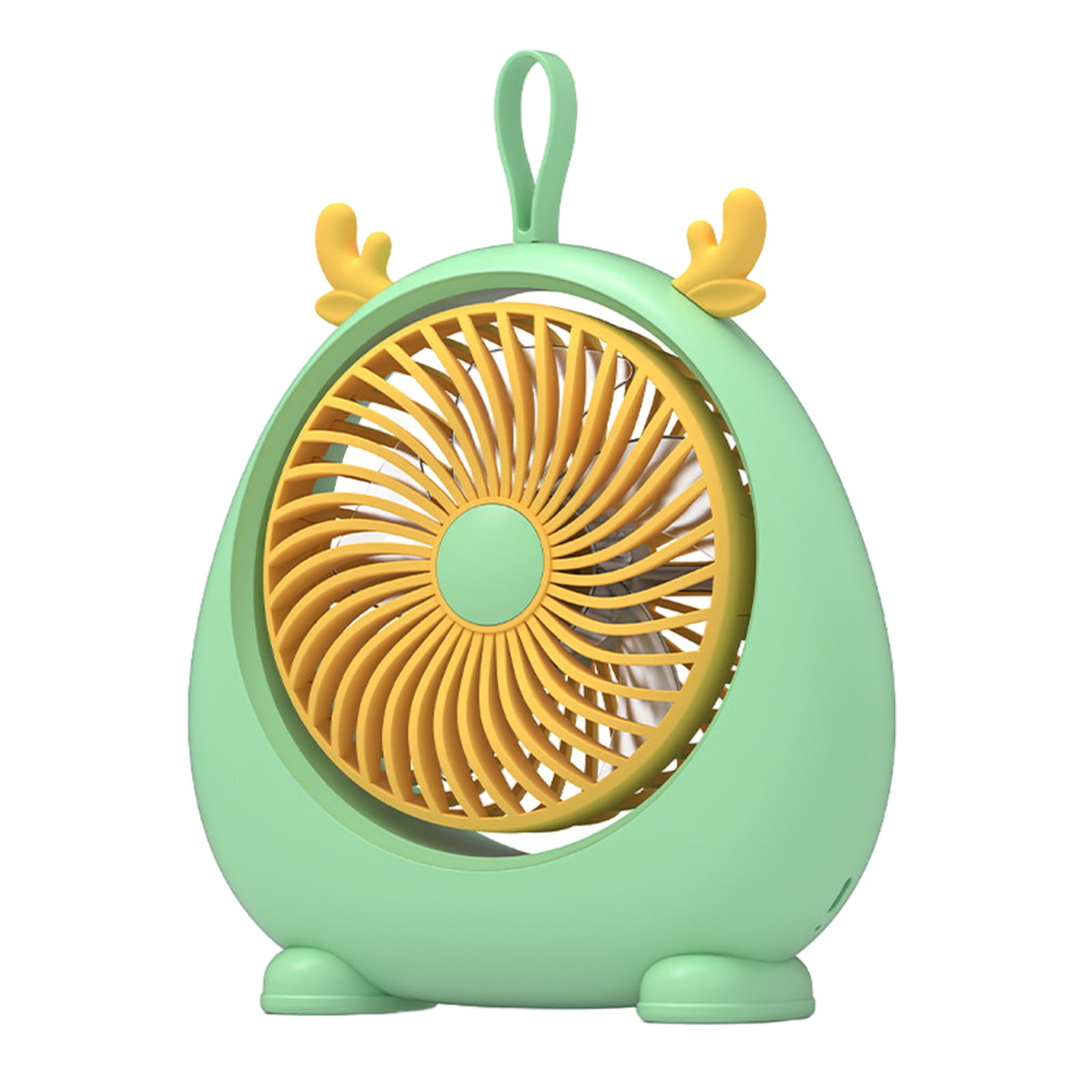 Lksixu Small Desk Fan, Cute Horn Design Personal Table Fan with ...