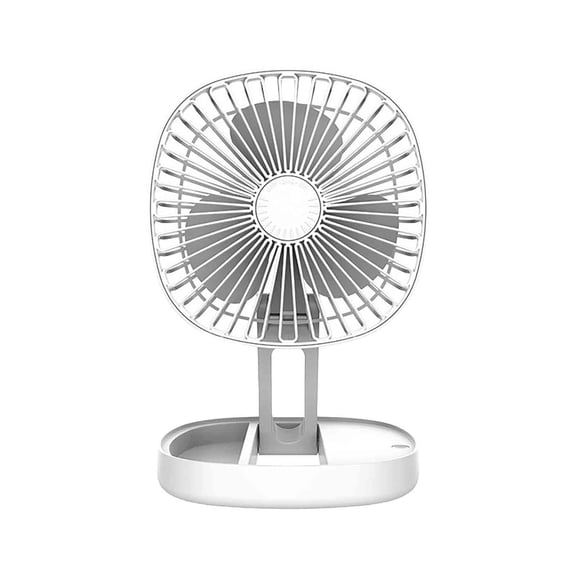 Lksixu Small Desk Fan, Foldable Personal Fan with Scent Box, Portable Mini Air Conditioner Fan with Ice Tray, Rechargeable Battery Operated 3 Speed Quiet Strong Airflow Cooling Fan for Office Travel