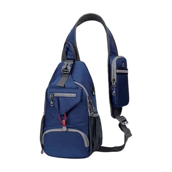 Lksixu Small Sling Bag for Men & Women, Oxford Cloth Crossbody Backpack with Phone Pack, Lightweight Anti-Theft Shoulder Bag, Water-Resistant Chest Bag Casual Fanny Pack for Travel Hiking Workout