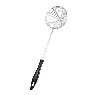 Lksixu Stainless Steel Strainer Spoons Scoop Hot Pot Strainer Spoons Ladle Wire Cooking Skimmers Spoon with Handle for Hot Pot, Meatball, Kitchen Baking Oil Filter, 2 Sizes