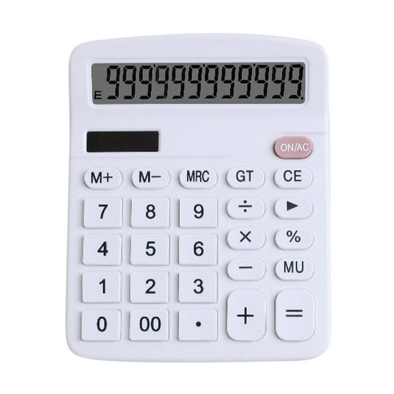 Lksixu Standard Desk Calculator, Basic Office Calculator with 12-Digit Large LCD Display, Battery & Solar Dual Powered Electronic Calculator Automatic Sleep Big Buttons Calculator School Supplies