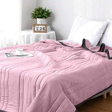 Lksixu Summer Cooling Comforter Cooling Plain Cotton Comforter, Queen