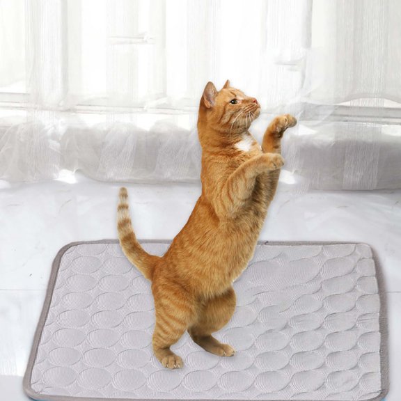 Lksixu Summer Cooling Mat for Dogs & Cats, 20.5"x24.4" Ice Silk Self-Cooling Sleeping Pad, Soft Breathable Non-Toxic Pets Cooling Cushion Portable and Washable Pet Cooling Blanket for Indoor Outdoor
