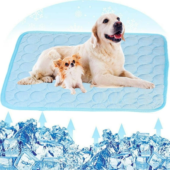 Lksixu Summer Cooling Mat for Dogs & Cats, 20.5"x24.4" Ice Silk Self-Cooling Sleeping Pad, Soft Breathable Non-Toxic Pets Cooling Cushion Portable and Washable Pet Cooling Blanket for Indoor Outdoor
