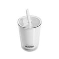 Lksixu Summer Iced Coffee Cups, Double Wall Colored Water Cup with Straw and Lid, BPAFree Leak