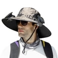 thumbnail image 1 of Lksixu Summer Sun Hat for Men and Women, Wide Brim Bucket Hat with Double Solar Powered 3 Speed Cooling Fan, Waterproof UV Protection Fishing Hat with Breathable Side Mesh for Camping Hiking Outdoor, 1 of 9
