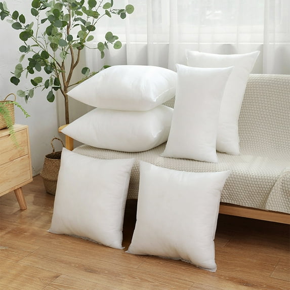 Lksixu Throw Pillows Inserts, Down Alternative Decorative Pillow, Soft and Fluffy Pillow Forms Thicken Supportive Cushion, Machine Washable Sham Stuffer, Square Pillows for Couch Sofa Bed