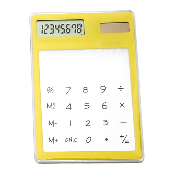 Lksixu Transparent Students Calculator, 8-Digit Standard Function Calculator with Large LCD Display, Solar Powered Ultra-Thin Pocket Calculator Creative Basic Desktop Calculator Gifts for Friends