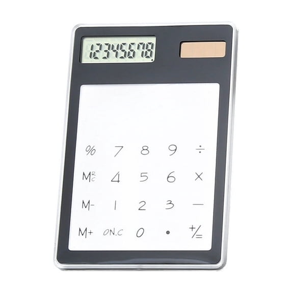 Lksixu Transparent Students Calculator, 8-Digit Standard Function Calculator with Large LCD Display, Solar Powered Ultra-Thin Pocket Calculator Creative Basic Desktop Calculator Gifts for Friends