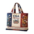 thumbnail image 1 of Lksixu USA 250th Anniversary Tote Bag for Women, Red White and Blue Quilted Shoulder Bag, 1776-2026 Commemorative USA Patriotic Handbag, Reusable Casual Shopping Bags Gifts for Friends Family, 1 of 6