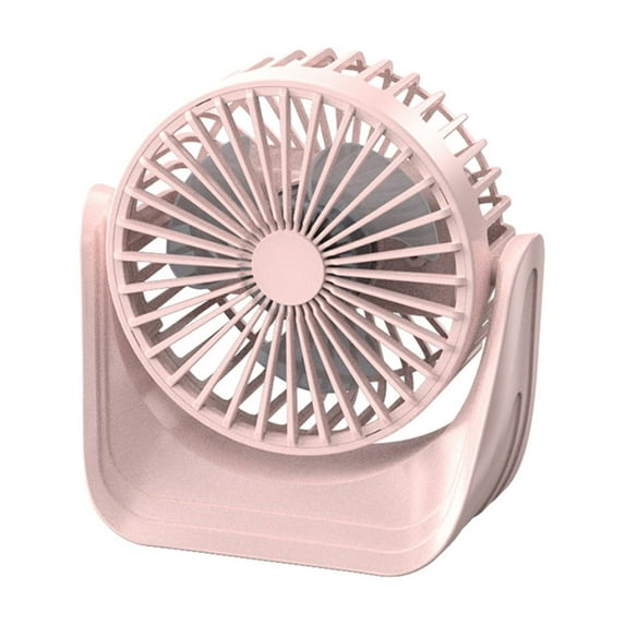 Lksixu USB Desk Fan, 360° Rotatable Air Circulator Fan with Base, USB Rechargeable Portable Personal Table Fan Low Noise 3 Speed Adjustable Strong Airflow Cooling Fan for Office Bedroom