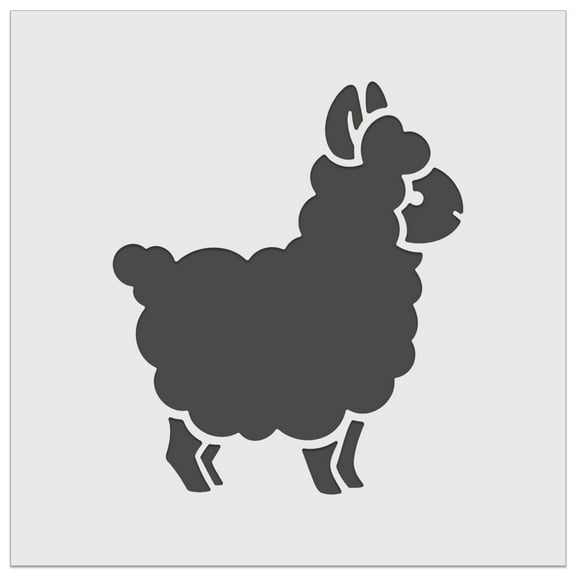 Llama Alpaca Chibi DIY Cookie Wall Craft Stencil - 7.0 Inch