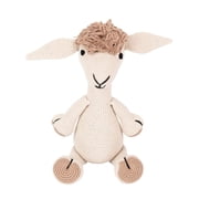 Llama Alpaca Stuffed Animal Organic Knit Doll Cuddle Plush Toy Baby Stuffed Animal Washable Beige Color 100 organic cotton doll