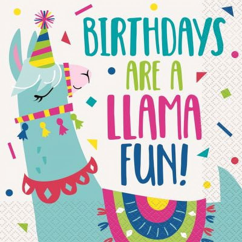 Llama Birthday Lunch Napkins (16ct)