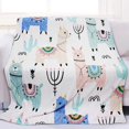 thumbnail image 1 of Llama Blanket Bohemia Stripes Printed Blanket Llama Gifts for Women/Girls/Adult/Kids Super Soft Cozy Llamas Throw Blanket for Sofa Bed Llama Decor 50"x60", 1 of 6