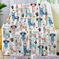 thumbnail image 1 of Llama Blanket Merch Soft Cozy Flannel Alpaca Throw Blankets Room Decor Bedding Gifts for Girls Boys Kids Women Adults 80"x60", 1 of 7