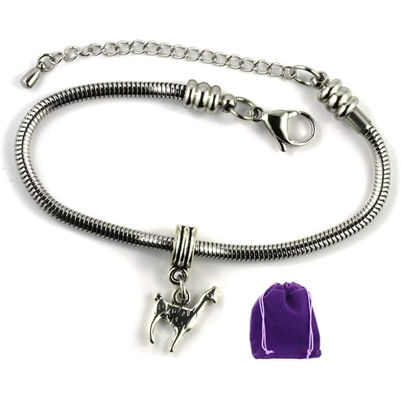 Llama Bracelet | Stainless Steel Snake Chain Bracelet