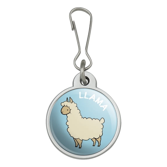 Llama Cartoon Jacket Handbag Purse Luggage Backpack Zipper Pull Charm