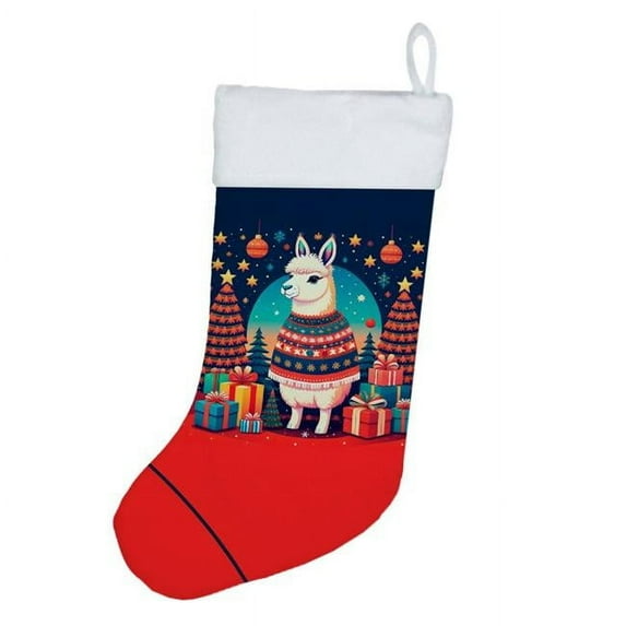 Llama Christmas Christmas Stocking 13.5 in x 18 in