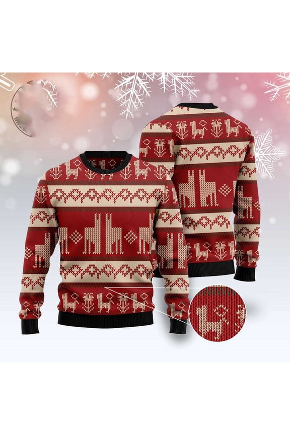 Llama Christmas Ugly Christmas Sweater, Christmas Sweater, Ugly Sweater, Funny Xmas Sweaters
