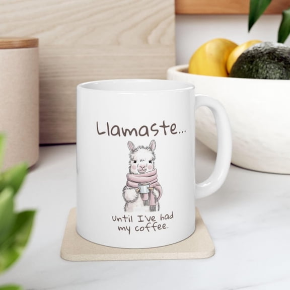 Llama Coffee Mug Funny Animal Lover Tea Cup.