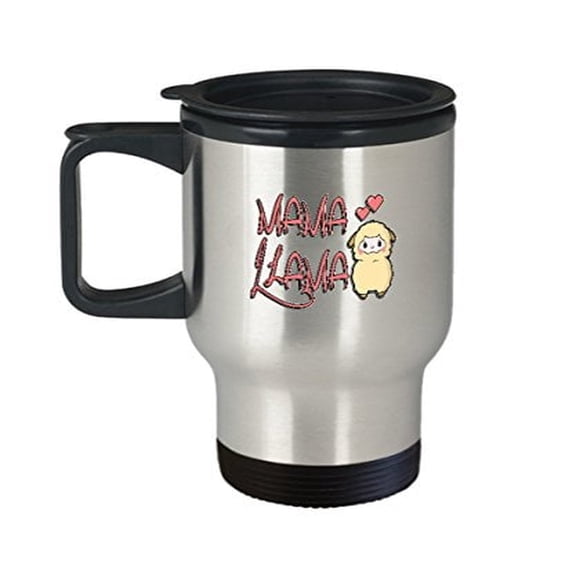 Llama Coffee Travel Mug for Moms - 14 Oz Stainless Steel Cup - Perfect Gift Idea