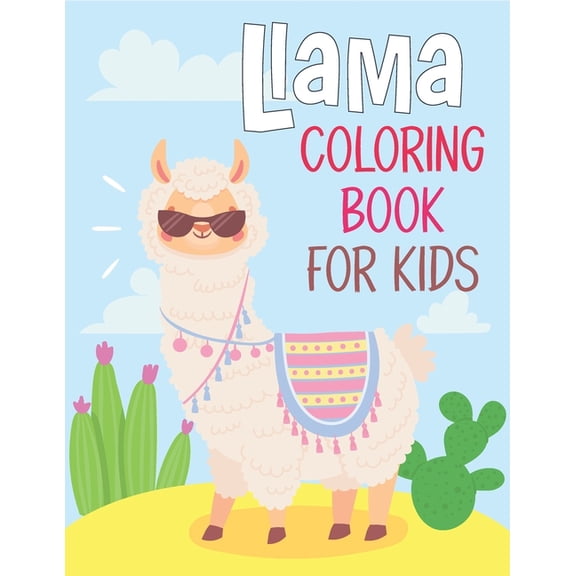 Llama Coloring Book For Kids: Wonderful Llama Coloring Book For Kids (Paperback)