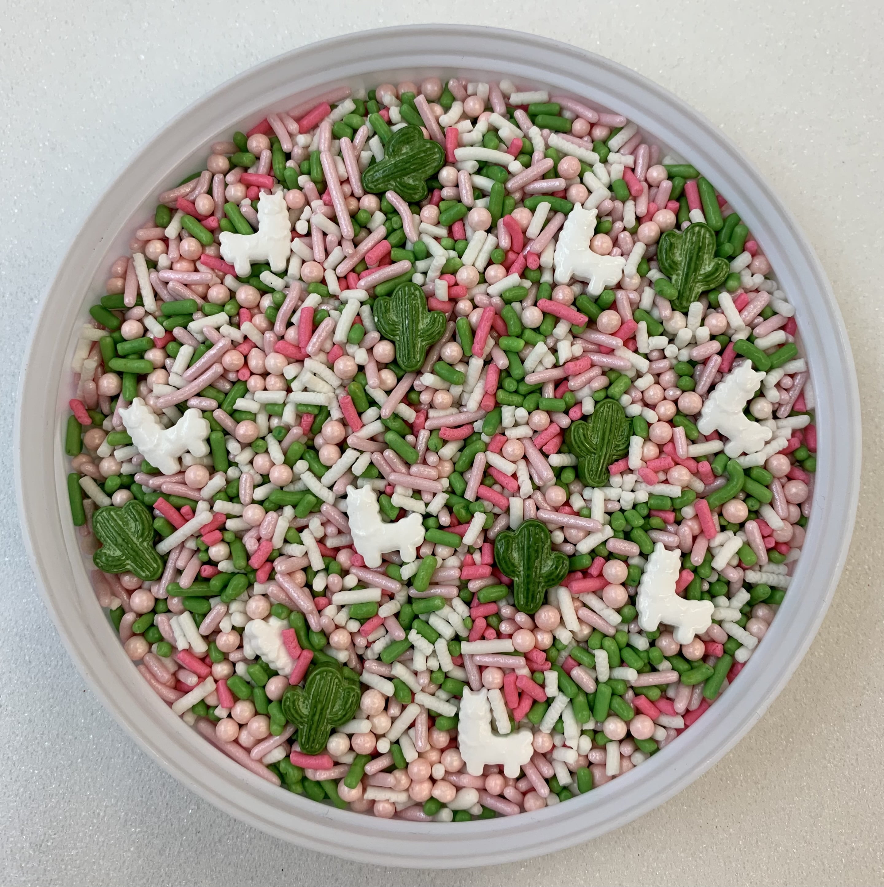 Llama Drama in The Cactus Desert Confetti Sprinkles, Cake, Cookie, Donut, Cakepop Toppings, 6 oz.