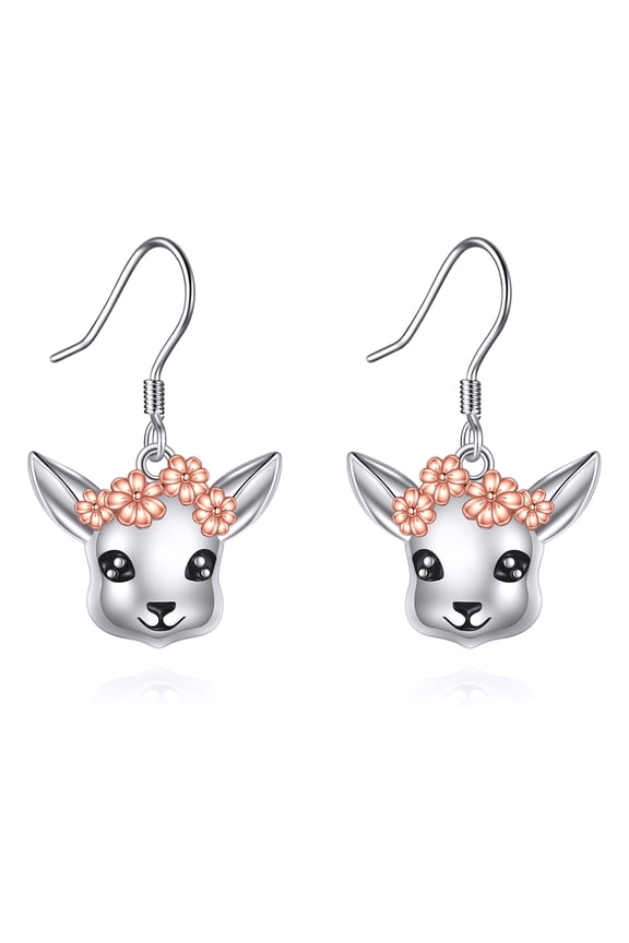 Llama Earrings 925 Sterling Silver Alpaca Dangle Earring Animal Jewelry Gifts for Women