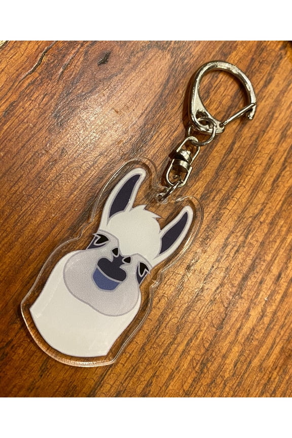 Llama Face Acrylic Keychain