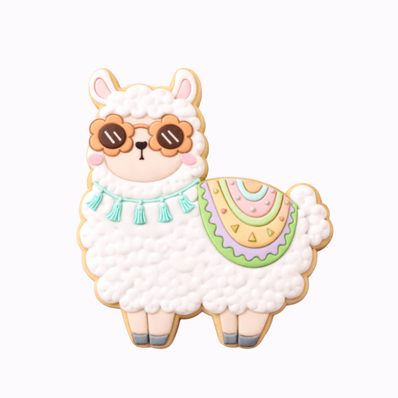 Llama Fiesta Cookie Cutter Only or Cutter & Stamp