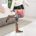 thumbnail image 1 of Llama Flowers Womens Thigh High Stocks Over Knee High Socks Thigh Tigh Boot Stockings, 1 of 7