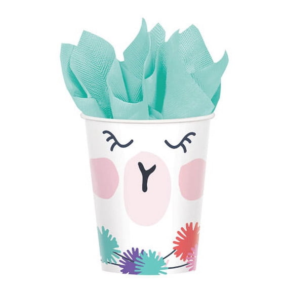 Llama Fun 9oz Paper Cups (8ct)