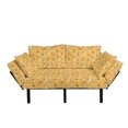 thumbnail image 1 of Llama Futon Couch, Doodle Native South American Animals Pattern in Folk Dress Boho Illustration, Daybed with Metal Frame Upholstered Sofa for Living Dorm, Loveseat, Multicolor, by Ambesonne, 1 of 4