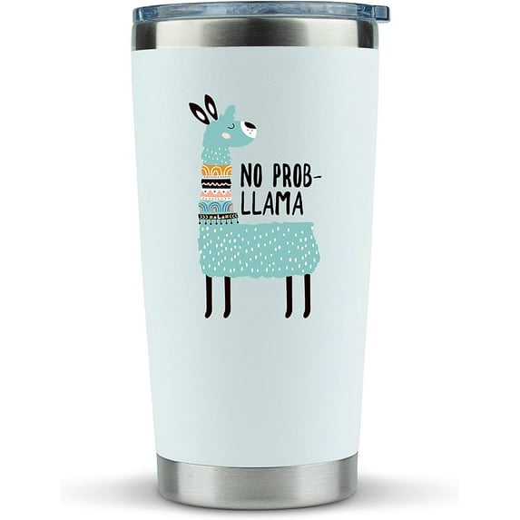 Llama Gifts for Women - No Prob Llama Cup 20 Ounce Llama Mug Llama Decor Lama Gifts for Women Llama Tumbler Llamas Gifts Llama Mugs for Women No Probllama Tumbler Gifts for Mom from Daughter