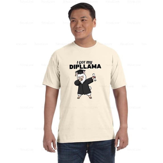 Llama Graduation Comfort Color T-Shirt Funny Diploma Celebration Class of 2025, Unisex, up to size 4XL