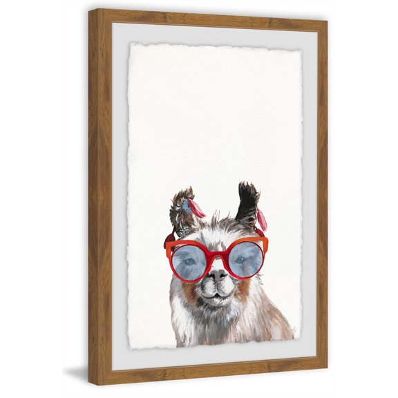 Llama Icon Framed Painting Print